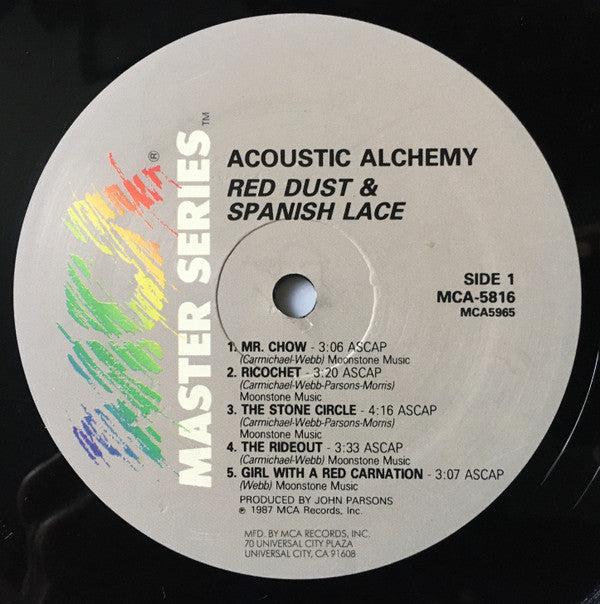 Acoustic Alchemy : Red Dust & Spanish Lace (LP, Album, KM )