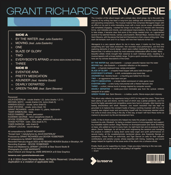 Grant Richards (3) : Menagerie (LP, Album)