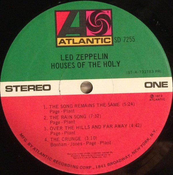 Led Zeppelin : Houses Of The Holy (LP, Album, Club, Pre)