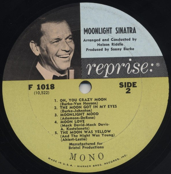 Frank Sinatra : Moonlight Sinatra (LP, Album, Mono)