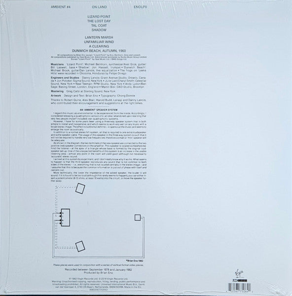 Brian Eno : Ambient 4 (On Land) (LP, Album, RE, 180)