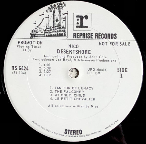 Nico (3) : Desertshore (LP, Album, Promo)