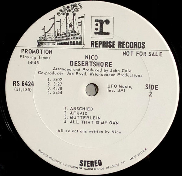 Nico (3) : Desertshore (LP, Album, Promo)