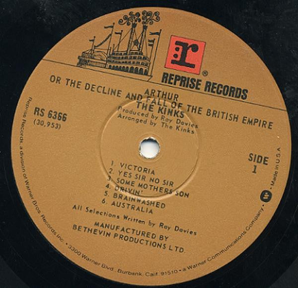 The Kinks : Arthur Or The Decline And Fall Of The British Empire (LP, Album, RP, Win)