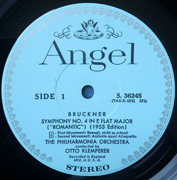 Anton Bruckner, Otto Klemperer, Philharmonia Orchestra : Symphony No. 4 "Romantic" (LP)