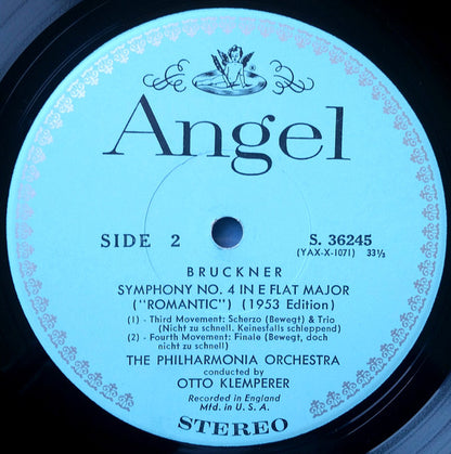 Anton Bruckner, Otto Klemperer, Philharmonia Orchestra : Symphony No. 4 "Romantic" (LP)