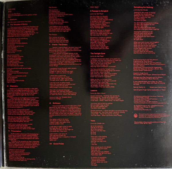Rush : 2112 (LP, Album, RE, 72 )