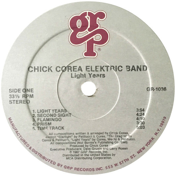 Chick Corea Elektric Band* : Light Years (LP, Album, All)