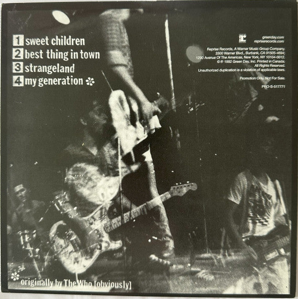 Green Day : Sweet Children (7", EP, Promo, RE)