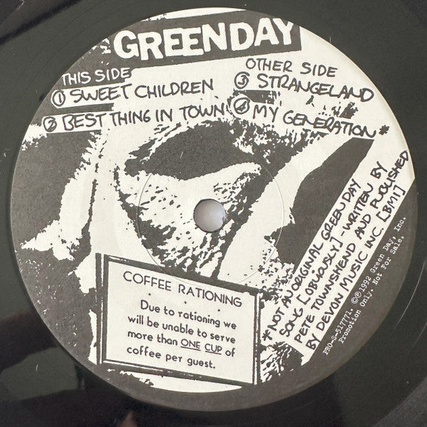 Green Day : Sweet Children (7", EP, Promo, RE)