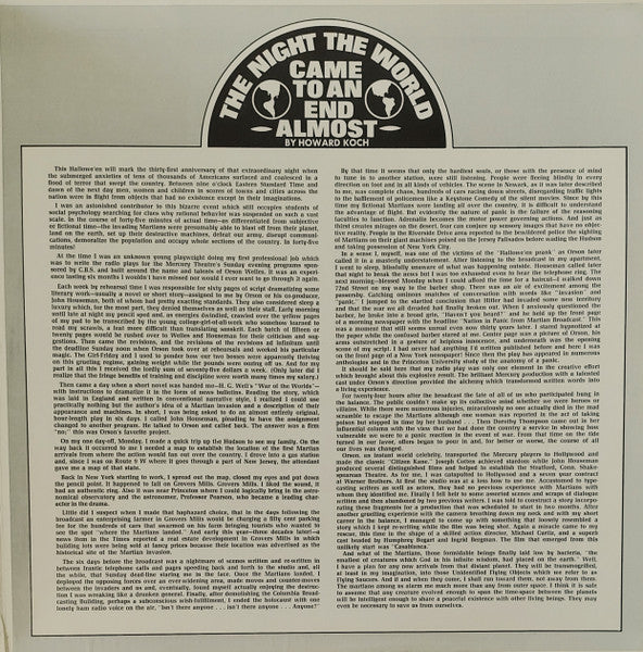 Orson Welles, The Mercury Theatre On The Air : Orson Welles' War Of The Worlds (2xLP, Gat)