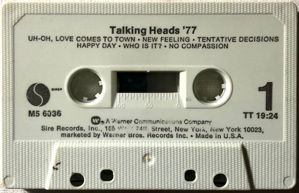 Talking Heads : Talking Heads: '77 (Cass, Album, Win)