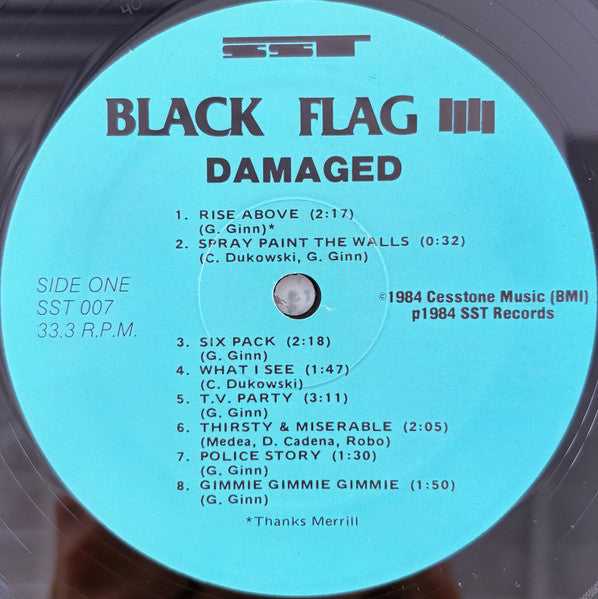 Black Flag : Damaged (LP, Album, RE)