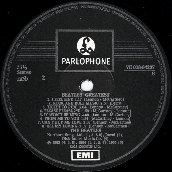 The Beatles : Beatles' Greatest (LP, Comp)