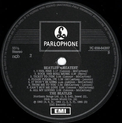 The Beatles : Beatles' Greatest (LP, Comp)