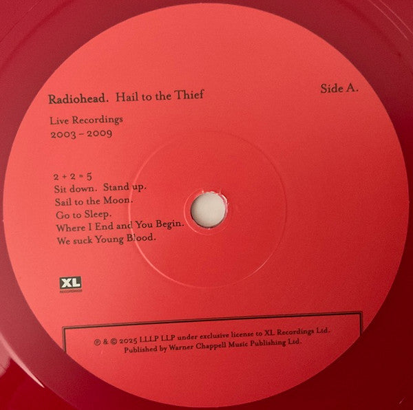 Radiohead : Hail To The Thief (Live Recordings 2003-2009) (LP, Album, Ltd, Red)