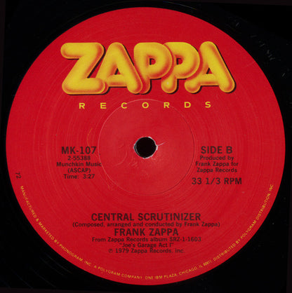 Frank Zappa : Welcome To. . . Joe's Garage Act 1 (12", Promo)