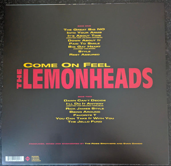 The Lemonheads : Come On Feel The Lemonheads (LP, Album, RE)