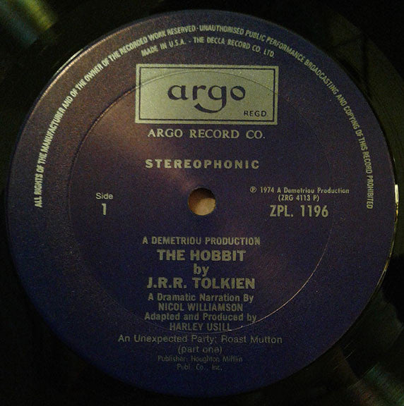 J.R.R. Tolkien, Nicol Williamson : The Hobbit (4xLP, Album + Box)