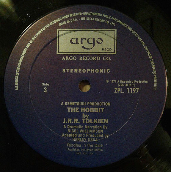 J.R.R. Tolkien, Nicol Williamson : The Hobbit (4xLP, Album + Box)