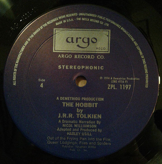 J.R.R. Tolkien, Nicol Williamson : The Hobbit (4xLP, Album + Box)