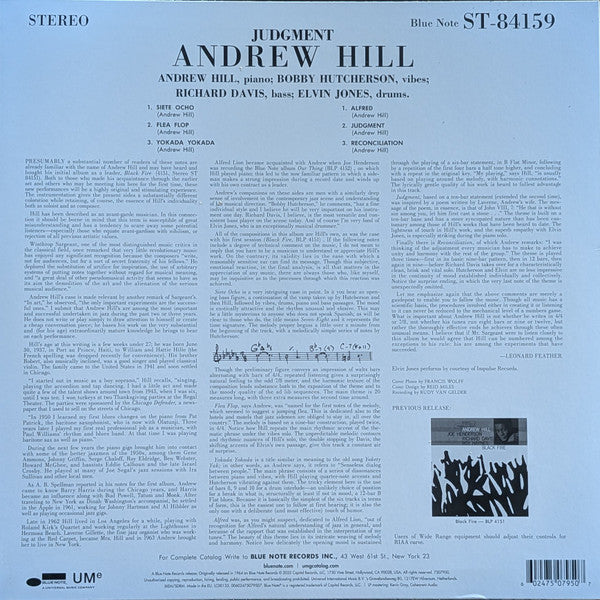 Andrew Hill : Judgment! (LP, Album, RE, 180)