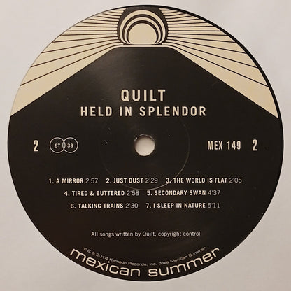 Quilt (2) : Held In Splendor (LP, Album, RE, Non)
