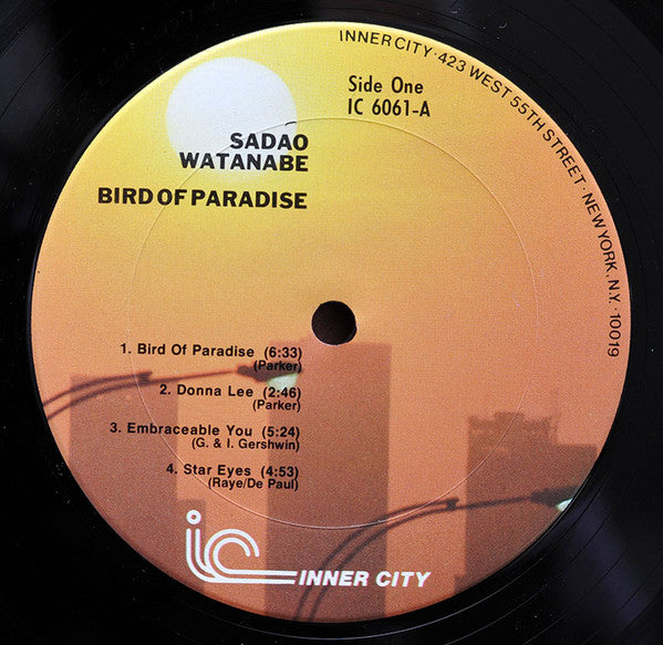 Sadao Watanabe With The Great Jazz Trio : Bird Of Paradise (LP, Album)