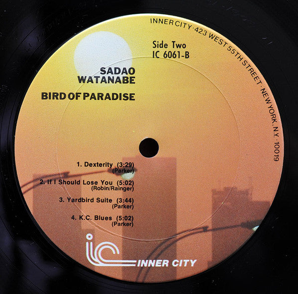Sadao Watanabe With The Great Jazz Trio : Bird Of Paradise (LP, Album)