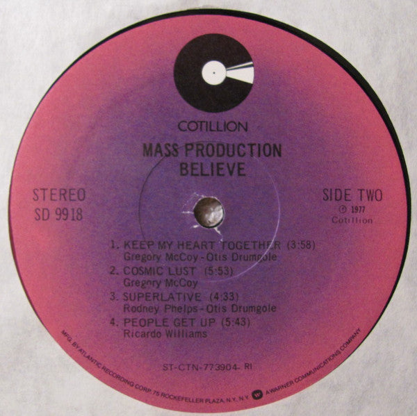 Mass Production : Believe (LP, Album, RI )