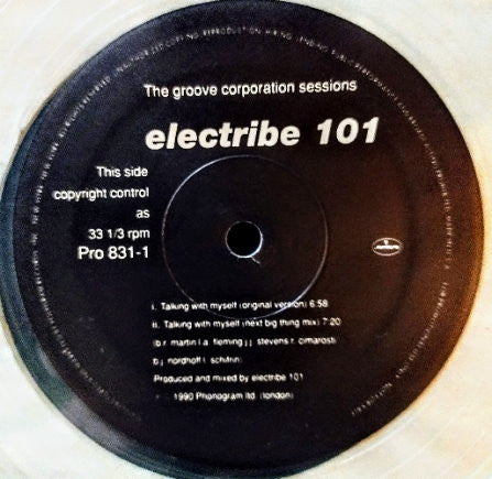 Electribe 101 : Talking With Myself • Special Limited Edition Remixes Vol. I • The Groove Corporation Sessions (12", Ltd, Promo, Cle)