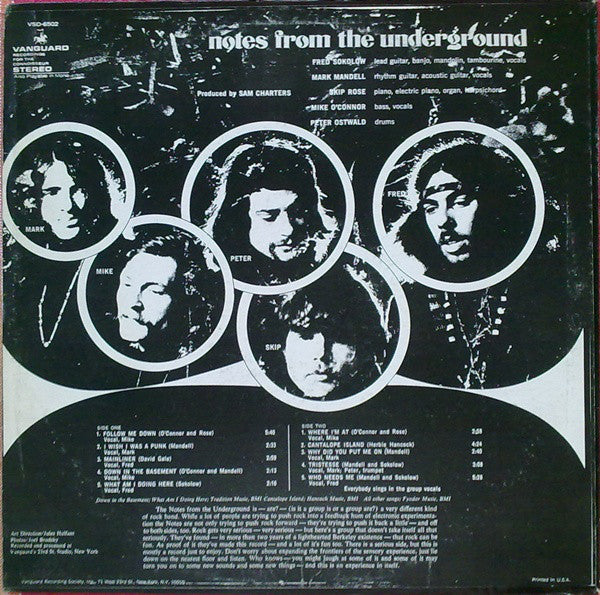 Notes From The Underground : Notes From The Underground (LP, Album)