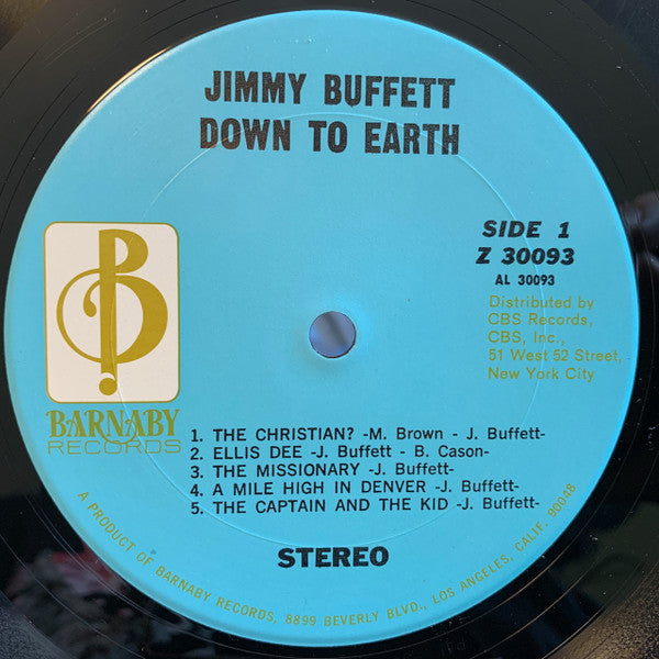 Jimmy Buffett : Down To Earth (LP, San)