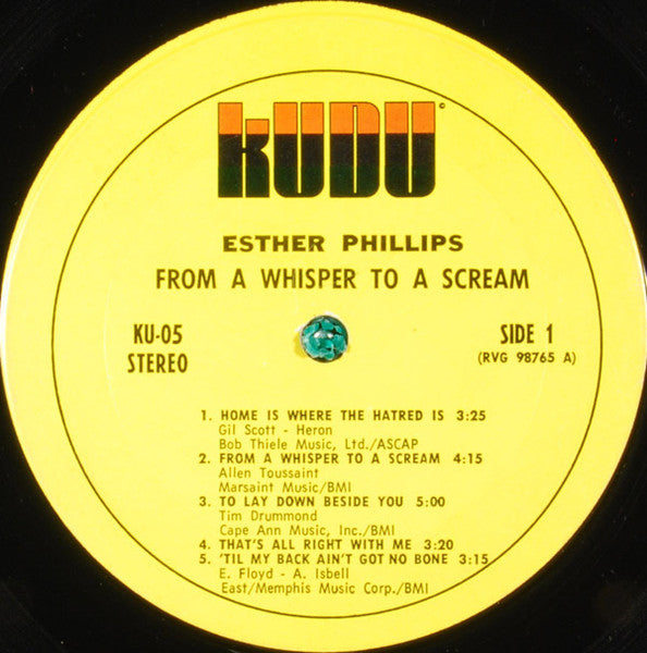 Esther Phillips : From A Whisper To A Scream (LP, Album, San)