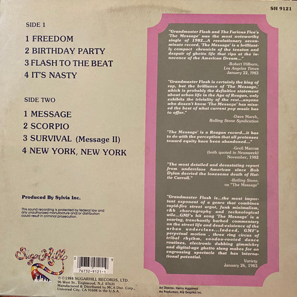 Grandmaster Flash And The Furious Five* : Greatest Messages (LP, Comp, Glo)