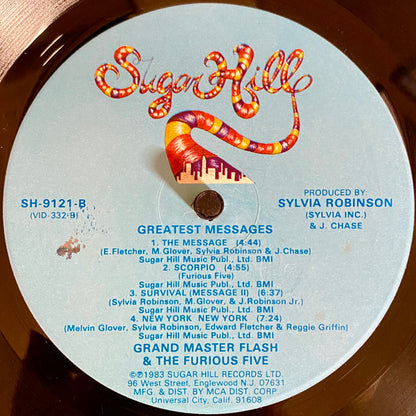 Grandmaster Flash And The Furious Five* : Greatest Messages (LP, Comp, Glo)