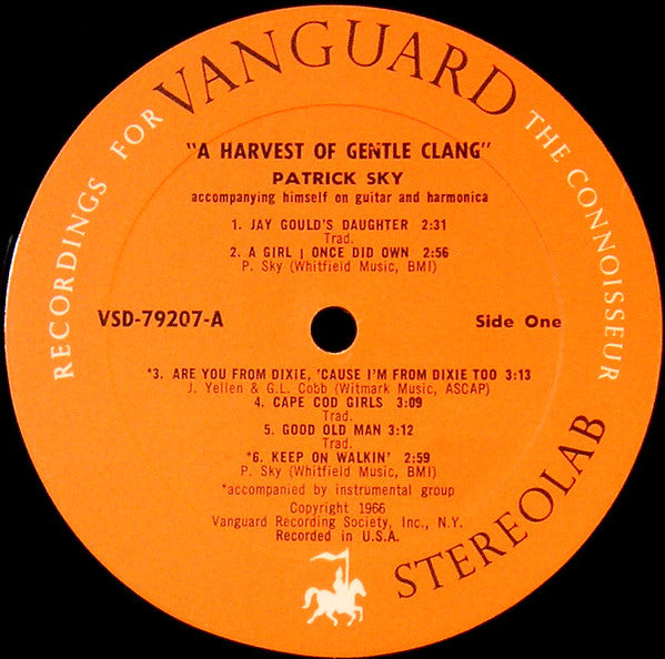 Patrick Sky : A Harvest Of Gentle Clang (LP, Album, Ora)