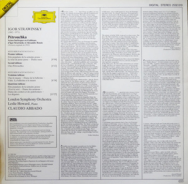 Igor Strawinsky* – London Symphony Orchestra · Claudio Abbado : Pétrouchka (LP, Album)