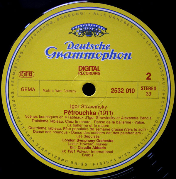 Igor Strawinsky* – London Symphony Orchestra · Claudio Abbado : Pétrouchka (LP, Album)
