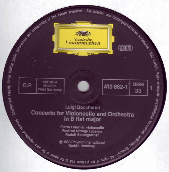 Vivaldi*, Boccherini*, Tartini* : The Baroque Cello - Concertos By Vivaldi • Boccherini & Tartini (LP, Comp)