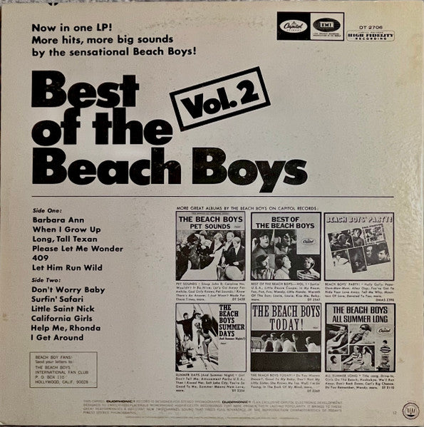 The Beach Boys : Best Of The Beach Boys, Vol. 2 (LP, Comp, RE, Duo)