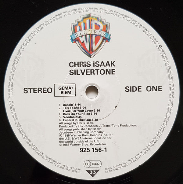 Chris Isaak : Silvertone (LP, Album)