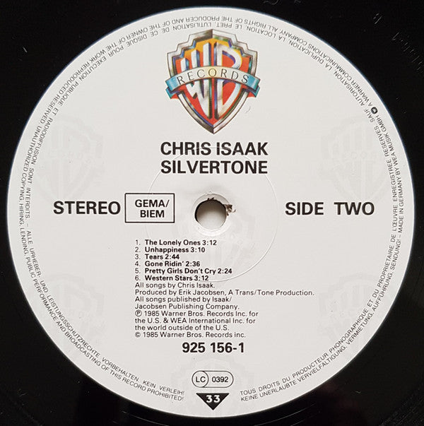 Chris Isaak : Silvertone (LP, Album)