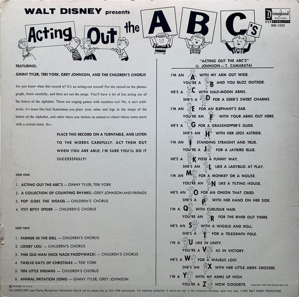 Various : Acting Out the ABC's (LP, Album, RP)