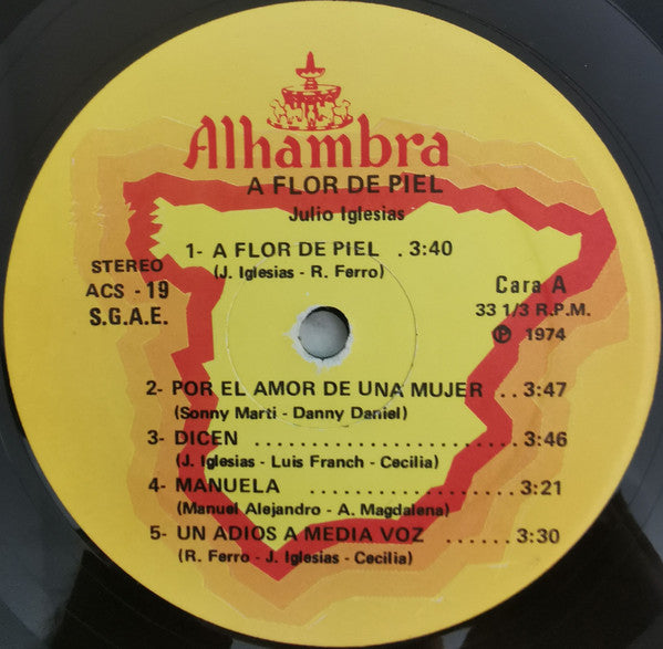 Julio Iglesias : A Flor De Piel (LP, Album)