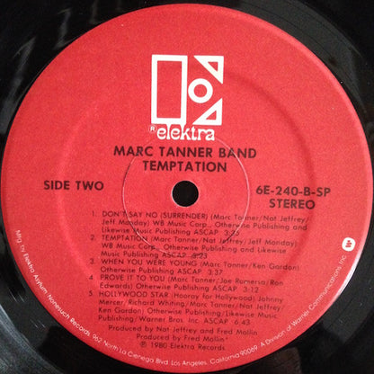 Marc Tanner Band* : Temptation (LP, Album, SP)