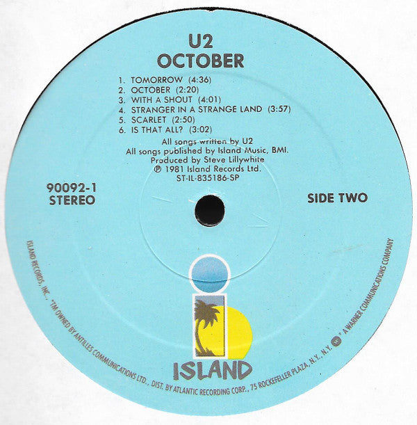 U2 : October (LP, Album, RE, Spe)