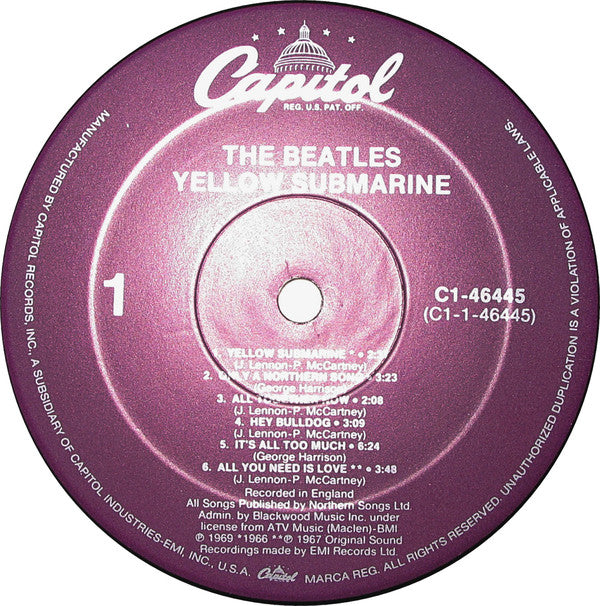 The Beatles : Yellow Submarine (LP, Album, RE, C1,)