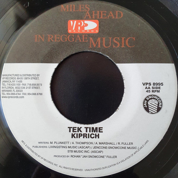 Sean Paul / Kiprich : Temperature / Tek Time (7")