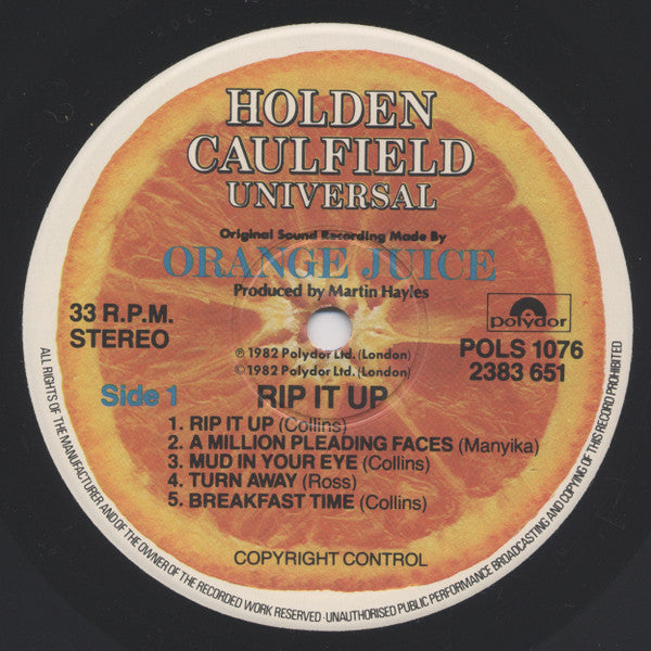 Orange Juice (3) : Rip It Up (LP, Album)
